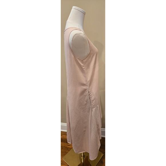 Anthropologie Maeve Blush Pink Drop Waist Hi Lo Classic Sleeveless Dress Small - Picture 8 of 12